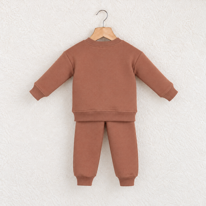 Babyli brown teddy bear baby toddler tracksuit back view