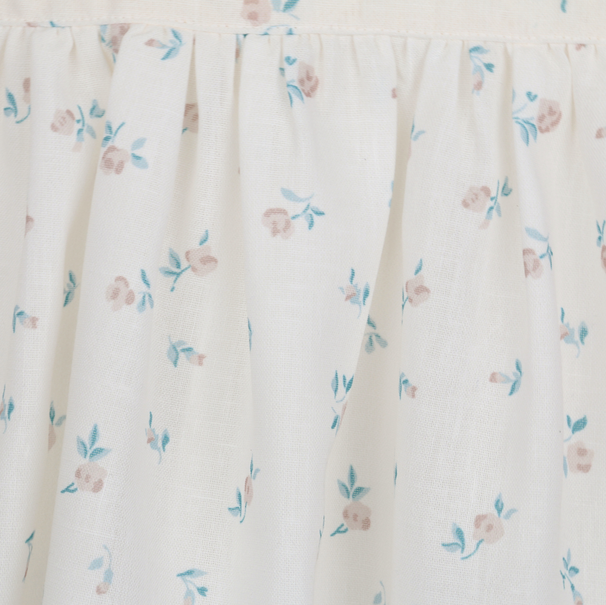 Babyli cream girls dress with knitted top and delicate floral skirt