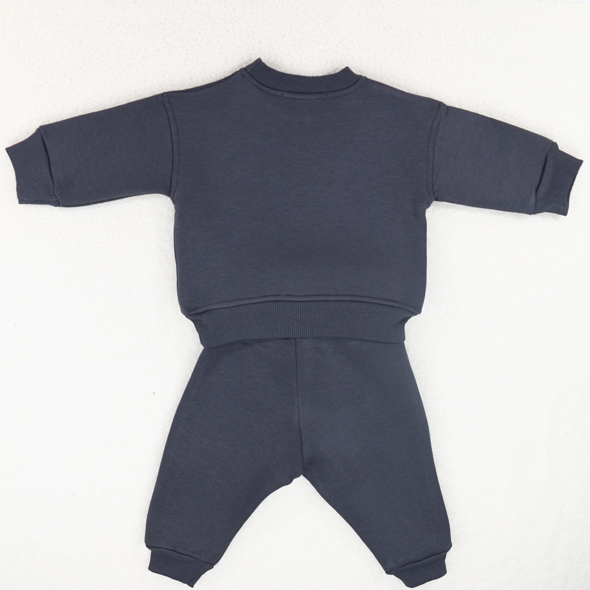 Babyli navy blue turtle baby toddler tracksuit back view
