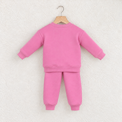 Babyli pink butterfly baby toddler tracksuit back view